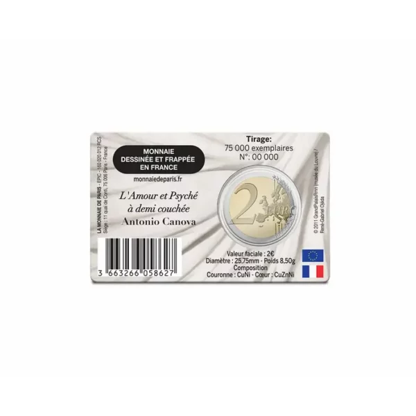 2025 Louvre Museum - Amour - France - Brilliant Uncirculated - 2€ commemorative coin - Image 2