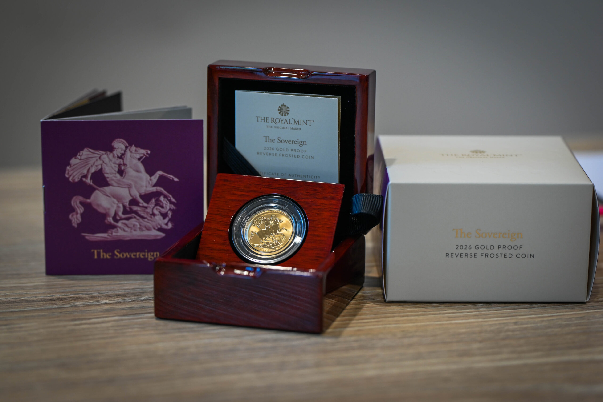 2026 Gold Proof Reverse Frosted Sovereign with Box & Coa - Image 5
