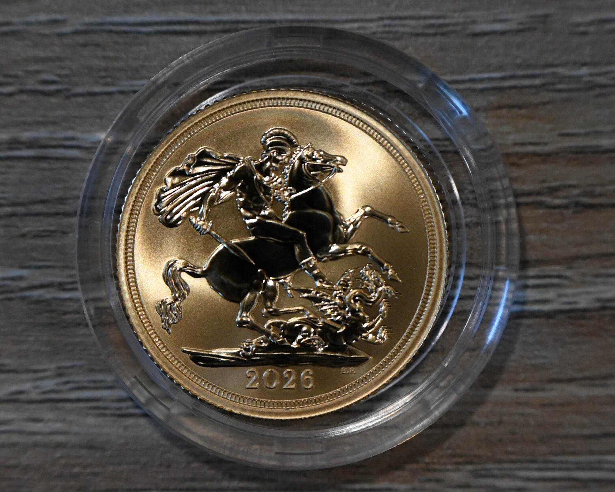 2026 Gold Proof Reverse Frosted Sovereign with Box & Coa - Image 2