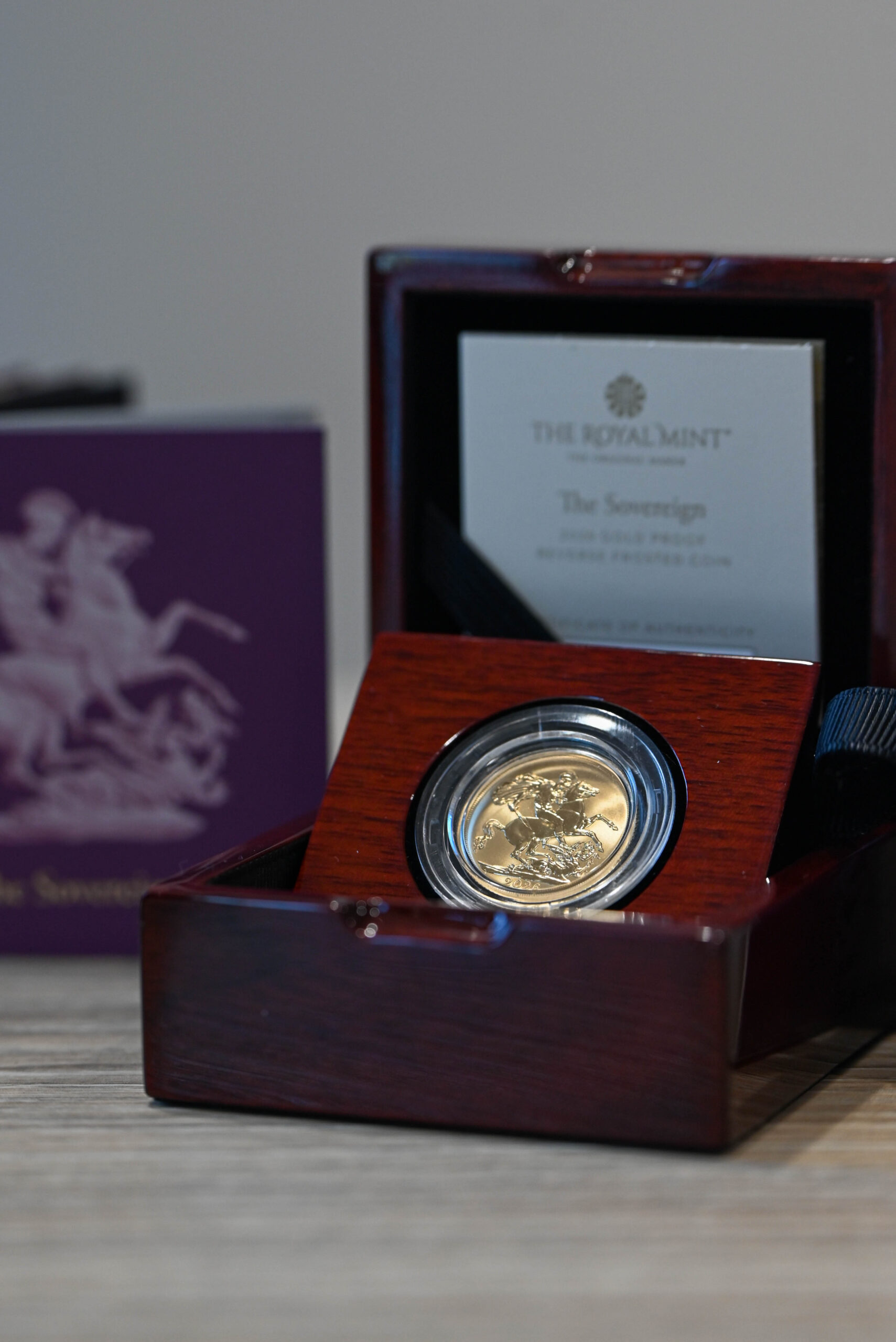 2026 Gold Proof Reverse Frosted Sovereign with Box & Coa - Image 7